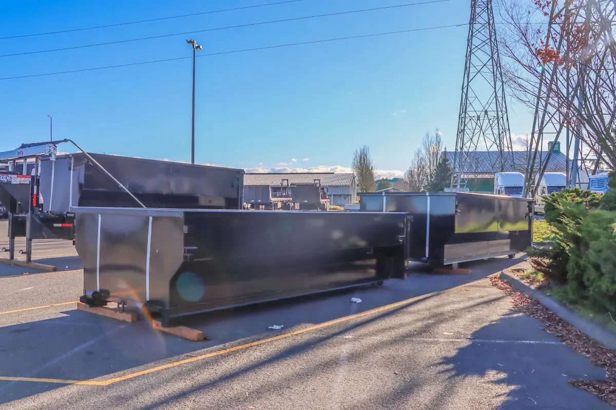 Roll-off dumpster ready for waste disposal at job site for 12 Yard Dumpster Rental in Whitehouse